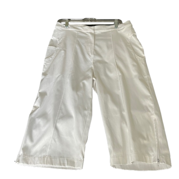 Golden Wear White Golf Capri Pant - Size 12 - Picture 1 of 10